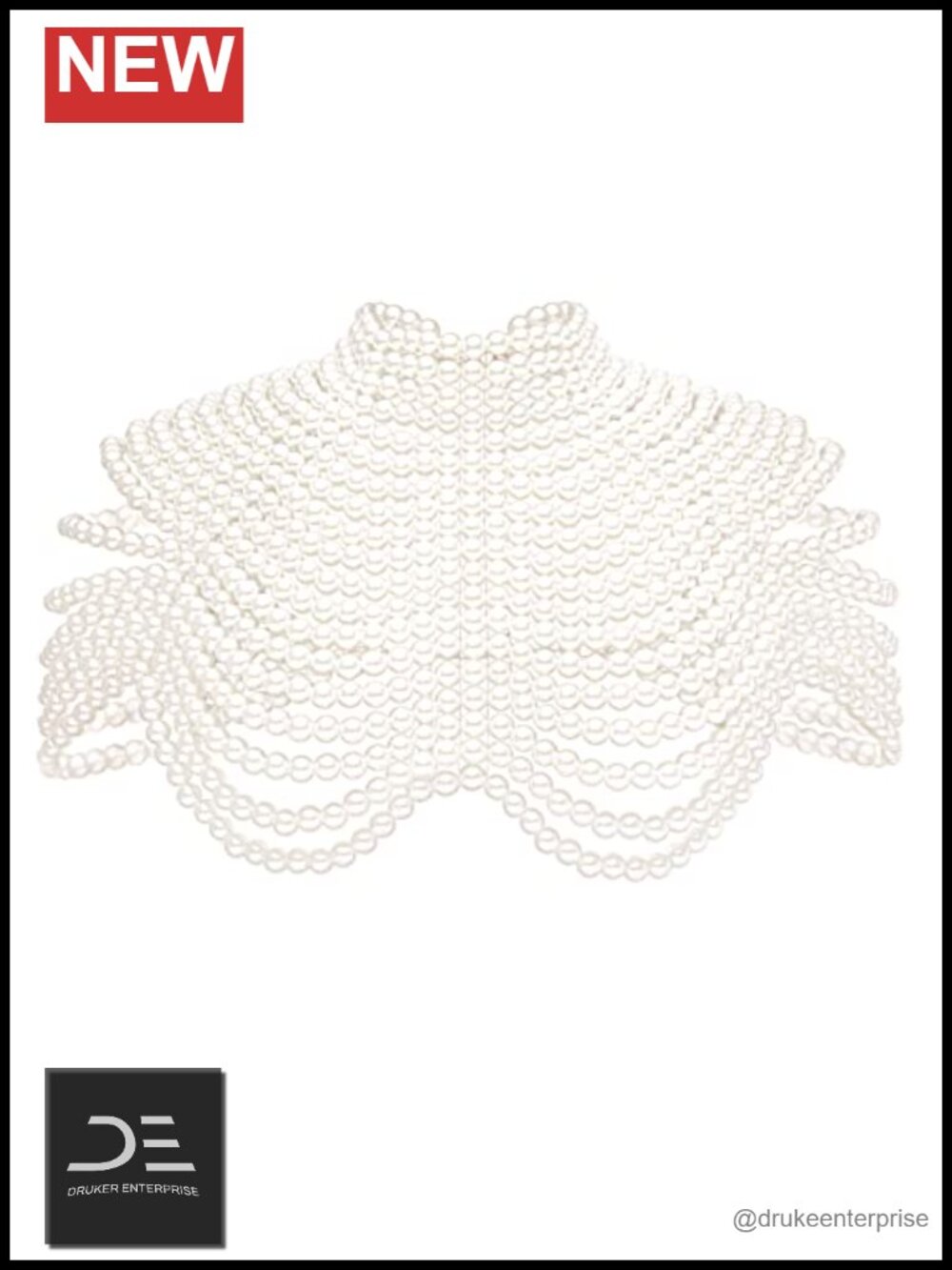 Pearl Body Chain Necklace Top Shawl Handmade Jewelry Evening Party